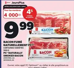 Provigo PC NATURALLY SMOKED BACON offer