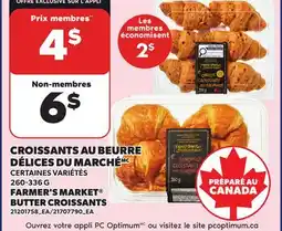 Provigo FARMER'S MARKET BUTTER CROISSANTS offer