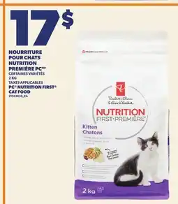 Provigo PC NUTRITION FIRST CAT FOOD offer