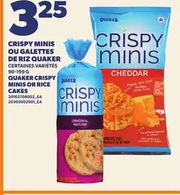 Provigo QUAKER CRISPY MINIS OR RICE CAKES offer