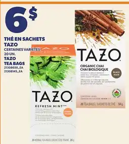Provigo TAZO TEA BAGS, 20 UN offer