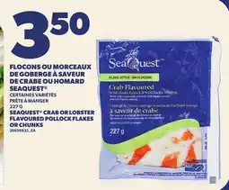 Provigo SEAQUEST CRAB OR LOBSTER FLAVOURED POLLOCK FLAKES offer