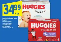 Maxi COUCHES EMBALLAGE ÉCONO HUGGIES | ECONO PACK DIAPERS, 60-208 UN offer