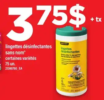 Maxi LINGETTES DÉSINFECTANTES SANS NOM , 75 UN offer