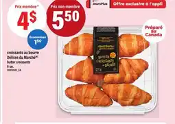 Maxi CROISSANTS AU BEURRE DÉLICES DU MARCHÉMC | BUTTER CROISSANTS, 6 un offer