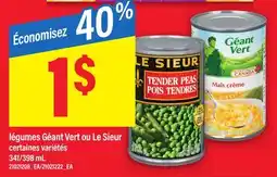 Maxi LÉGUMES GÉANT VERT OU LE SIEUR, 341/398 ML offer