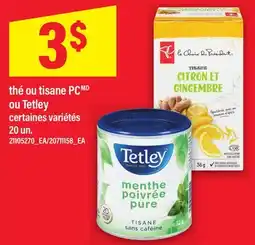 Maxi THÉ OU TISANE PC OU TETLEY, 20 UN offer