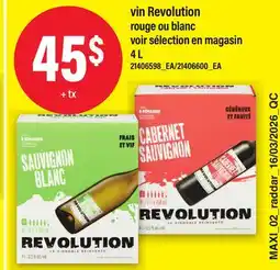 Maxi VIN REVOLUTION ROUGE OU BLANC VOIR SÉLECTION EN MAGASIN offer