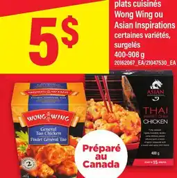 Maxi PLATS CUISINÉS WONG WING OU ASIAN INSPIRATIONS offer