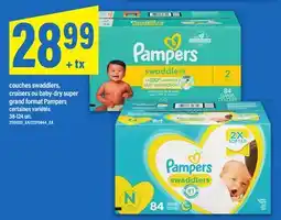 Maxi COUCHES SWADDLERS, CRUISERS OU BABY-DRY SUPER GRAND FORMAT PAMPERS, 38-124 un offer