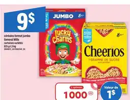 Maxi CÉRÉALES FORMAT JUMBO GENERAL MILLS, 825 G-1,3 KG offer