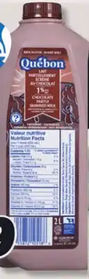 IGA QUÉBON* CHOCOLATE MILK offer