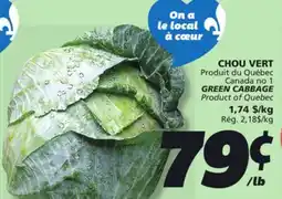 IGA GREEN CABBAGE offer