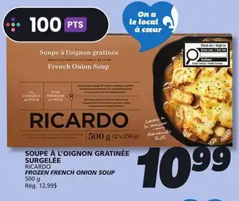 IGA RICARDO FROZEN FRENCH ONION SOUP offer