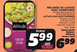 IGA ATTITUDE FRAÎCHE LETTUCE MIX WITH TOPPINGS offer