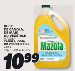 IGA MAZOLA CANOLA, CORN OR VEGETABLE OIL offer