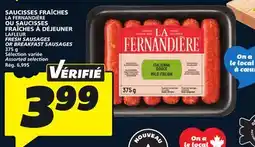 IGA LA FERNANDIÈRE FRESH SAUSAGES OR BREAKFAST SAUSAGES offer