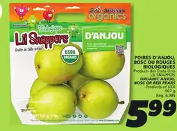 IGA LIL SNAPPERS ORGANIC ANJOU, BOSC OR RED PEARS offer
