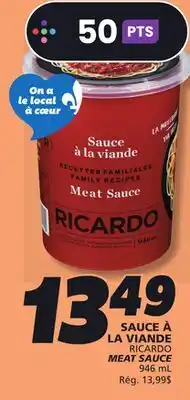 IGA RICARDO MEAT SAUCE offer