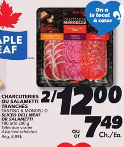IGA FANTINO & MONDELLO SLICED DELI MEAT OR SALAMETTI offer