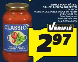 IGA CLASSICO PASTA SAUCE, PIZZA SAUCE OR PESTO offer