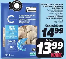 IGA COMPLIMENTS FROZEN ECUADOR RAW WHITE SHRIMP offer