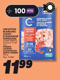 IGA COMPLIMENTS FROZEN COOKED ECUADORIAN WHITE SHRIMP offer