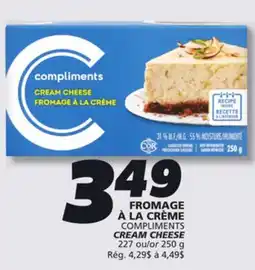 IGA COMPLIMENTS CREAM CHEESE offer