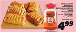 IGA DANISH, MICRO CRESCENTS, CHOCOLATINES OR MINI CHOCOLATINES offer