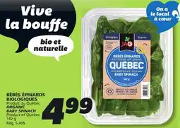 IGA ORGANIC BABY SPINACH offer