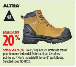 Canadian Tire ALTRA Men's Industrial Enforcer 6˝ Work Boots offer