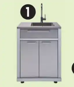Canadian Tire Outdoor Stainless-Steel Kitchen Sink and Cabinet, Grey offer
