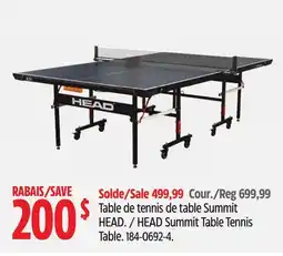 Canadian Tire HEAD Summit Table Tennis Table offer