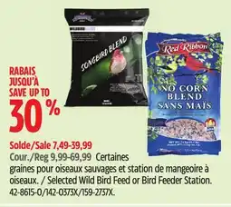 Canadian Tire Selected Wild Bird Feed or Bird Feeder Station offer