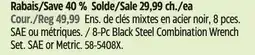 Canadian Tire MASTERCRAFT 8-Pc Black Steel Combination Wrench Set. SAE or Metric offer