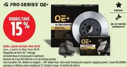 Canadian Tire PRO-SERIES OE+ Brake Pads Ultra-quiet braking and superior stopping power offer