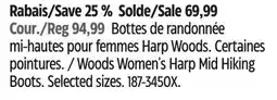 Canadian Tire Woods Women's Harp Mid Hiking Boots offer