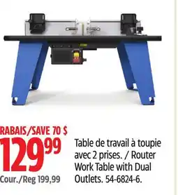Canadian Tire MASTERCRAFT Router Work Table with Dual Outlets offer