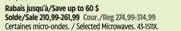 Canadian Tire TOSHIBA Selected Microwaves offer