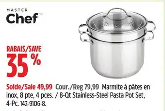 Canadian Tire 8-Qt Stainless-Steel Pasta Pot Set, 4-Pc offer