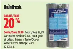 Canadian Tire Taste/Odour Water Filter Cartridge, 2-Pk offer