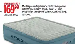 Canadian Tire Woods Queen Double-High Air Bed with Built-In Automatic Pump offer