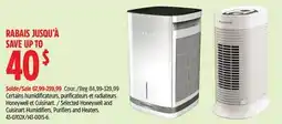 Canadian Tire Selected Honeywell and Cuisinart Humidifiers, Purifiers and Heaters offer
