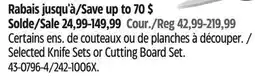 Canadian Tire Hamilton Beach Selected Knife Sets or Cutting Board Set offer