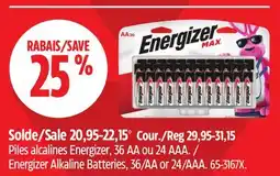 Canadian Tire Energizer Alkaline Batteries offer