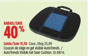 Canadian Tire AutoTrends Visible Gel Seat Cushion offer