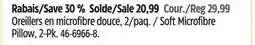 Canadian Tire Soft Microfibre Pillow, 2-Pk offer
