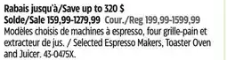 Canadian Tire Selected Espresso Makers, Toaster Oven and Juicer offer