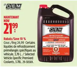 Canadian Tire OEM Selected Vehicle-Specific Premixed Coolants offer