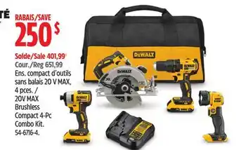 Canadian Tire 20V MAX Brushless Compact 4-Pc Combo Kit offer